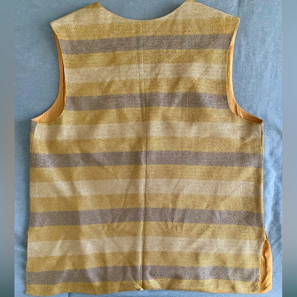 Silver and Gold Striped Cannady Creation blouse - Picture 3 of 3